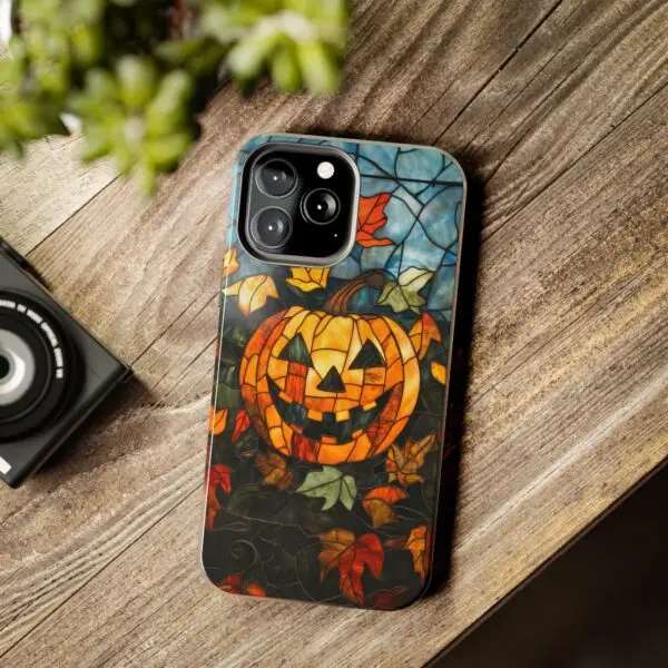 Luminous Lantern Halloween Stained Glass Tough Phone Case for iPhone and Samsung - Image 82