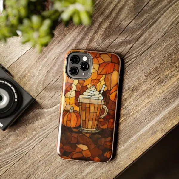 Stained Glass Pumpkin Spice Latte (PSL) Tough Phone Case for iPhone and Samsung - Image 28