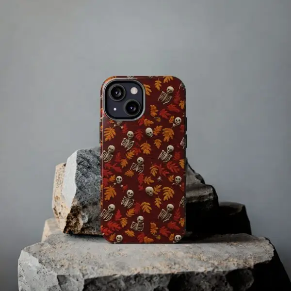 3D Orange Autumn Skeleton Tough Phone Cases for iPhone and Samsung - Image 69