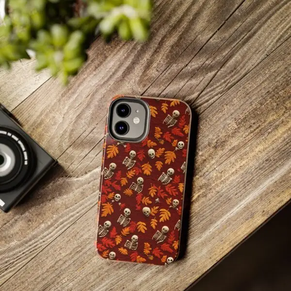 3D Orange Autumn Skeleton Tough Phone Cases for iPhone and Samsung - Image 46