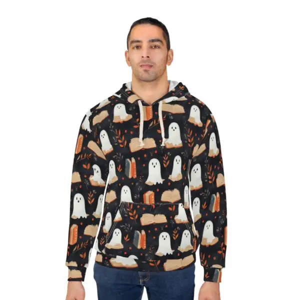 Haunted Library Adult Unisex Pullover Hoodie - Image 4