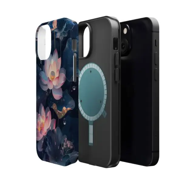Dew-Kissed Lotus Magnetic Tough Case for iPhone and Samsung - Image 62