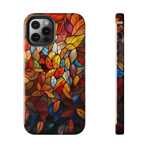 Autumn Leaves Stained Glass Tough Phone Case for iPhone and Samsung - Image 47