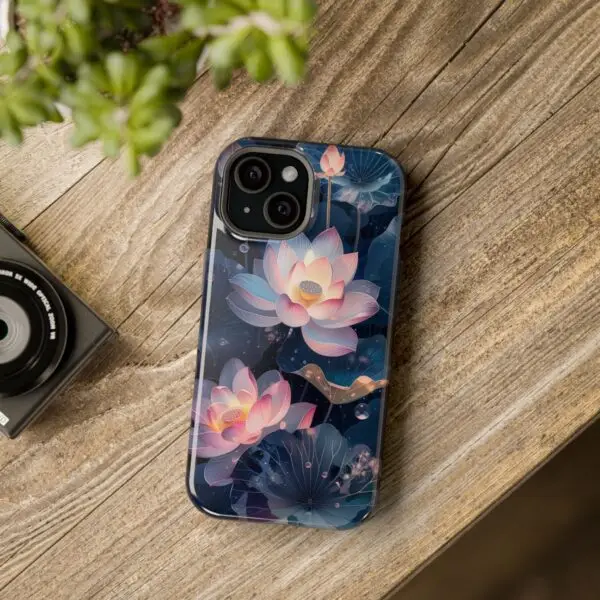 Dew-Kissed Lotus Magnetic Tough Case for iPhone and Samsung - Image 5