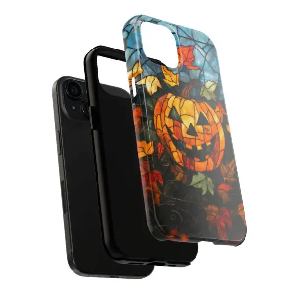 Luminous Lantern Halloween Stained Glass Tough Phone Case for iPhone and Samsung - Image 4