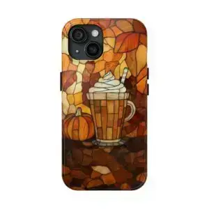 Stained Glass Pumpkin Spice Latte (PSL) Tough Phone Case for iPhone and Samsung