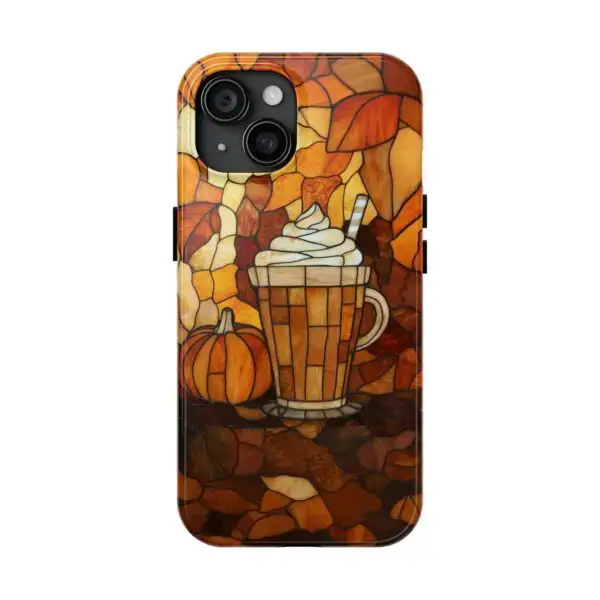 Stained Glass Pumpkin Spice Latte (PSL) Tough Phone Case for iPhone and Samsung
