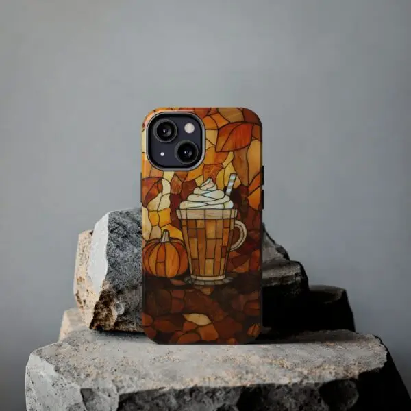 Stained Glass Pumpkin Spice Latte (PSL) Tough Phone Case for iPhone and Samsung - Image 69