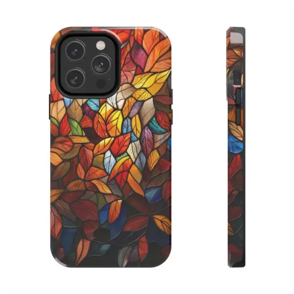 Autumn Leaves Stained Glass Tough Phone Case for iPhone and Samsung - Image 87