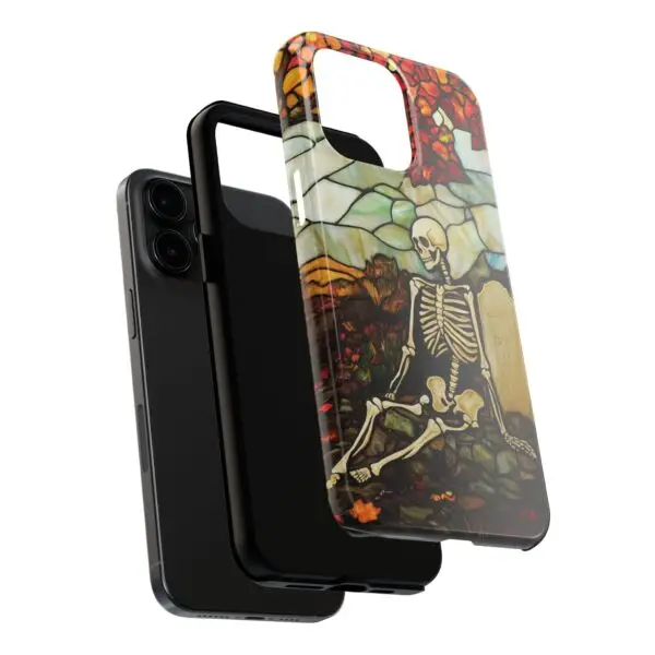 Autumn Graveyard Skeleton Tough Phone Cases for iPhone and Samsung - Image 104