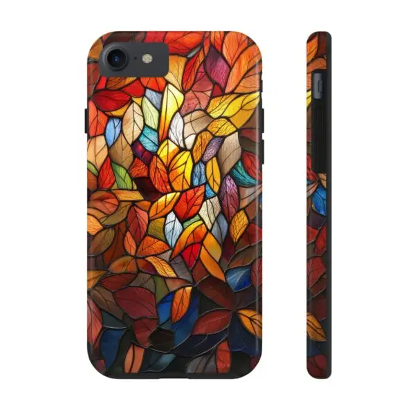 Autumn Leaves Stained Glass Tough Phone Case for iPhone and Samsung - Image 7
