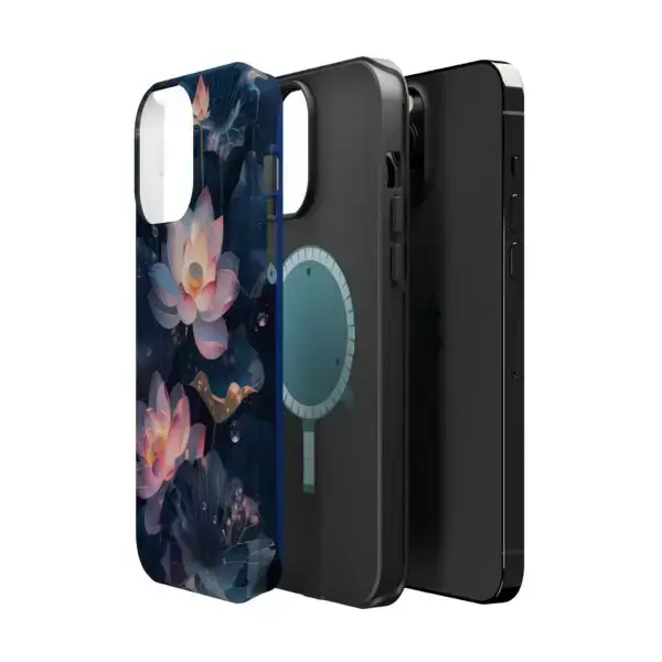 Dew-Kissed Lotus Magnetic Tough Case for iPhone and Samsung - Image 82