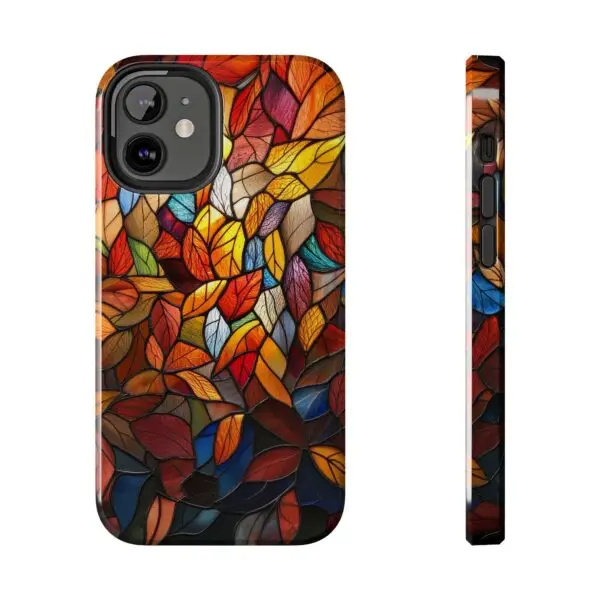 Autumn Leaves Stained Glass Tough Phone Case for iPhone and Samsung - Image 41