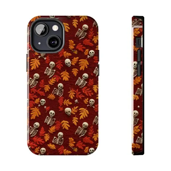 3D Orange Autumn Skeleton Tough Phone Cases for iPhone and Samsung - Image 66
