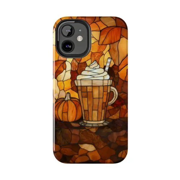 Stained Glass Pumpkin Spice Latte (PSL) Tough Phone Case for iPhone and Samsung - Image 42