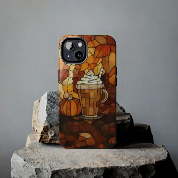 Stained Glass Pumpkin Spice Latte (PSL) Tough Phone Case for iPhone and Samsung - Image 63