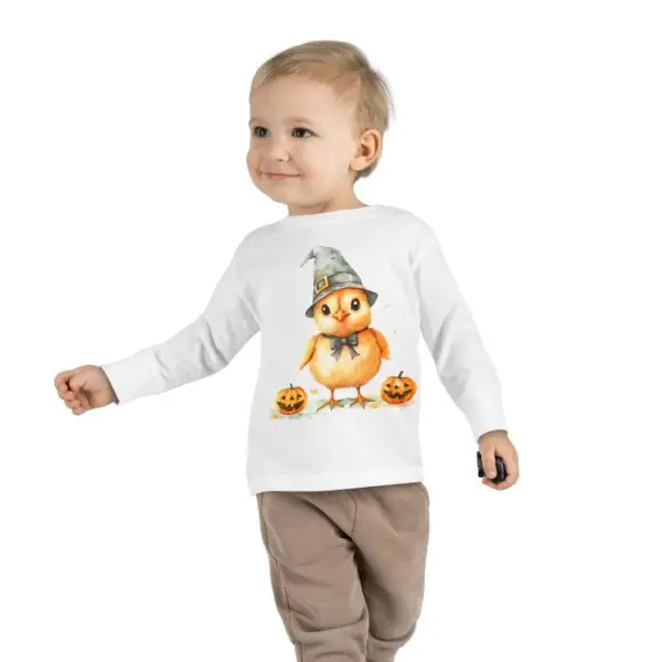 Tiny Witch Chick Toddler Long Sleeve Halloween Tee - Image 3