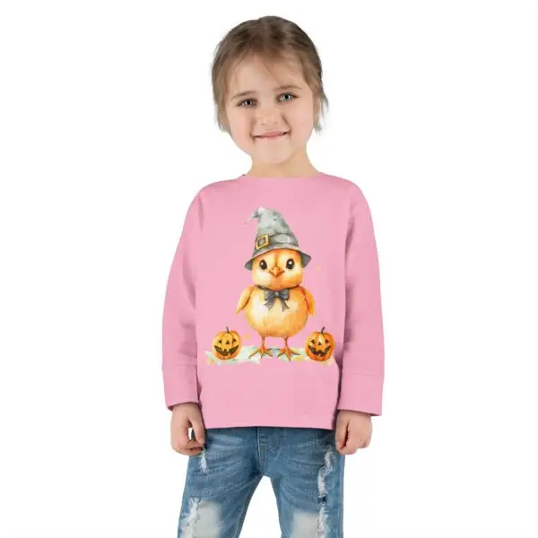 Tiny Witch Chick Toddler Long Sleeve Halloween Tee - Image 28
