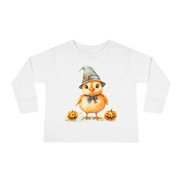 Tiny Witch Chick Toddler Long Sleeve Halloween Tee
