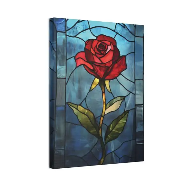 Enchanted Bloom Beauty and the Beast Stained Glass Rose Canvas Stretched, 0.75" - Image 22