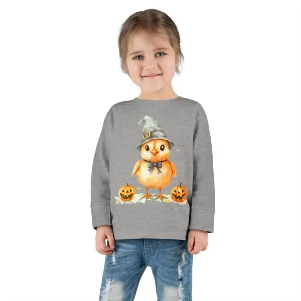 Tiny Witch Chick Toddler Long Sleeve Halloween Tee - Image 8
