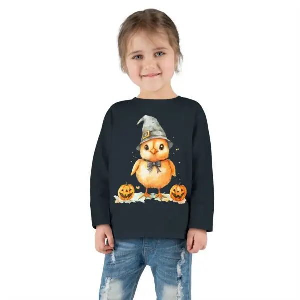 Tiny Witch Chick Toddler Long Sleeve Halloween Tee - Image 20