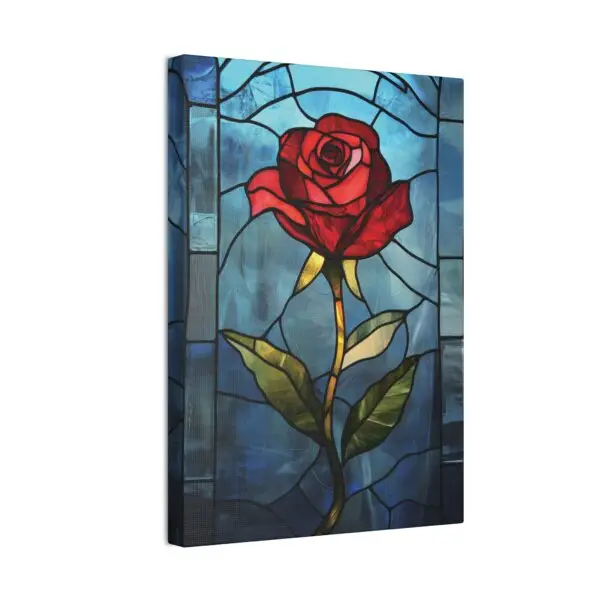 Enchanted Bloom Beauty and the Beast Stained Glass Rose Canvas Stretched, 0.75" - Image 18