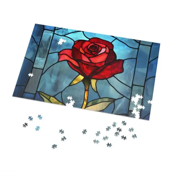 Enchanted Rose Beauty and Beast Jigsaw Puzzle (30, 110, 252, 500,1000-Piece) - Image 2