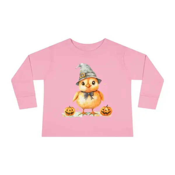 Tiny Witch Chick Toddler Long Sleeve Halloween Tee - Image 25