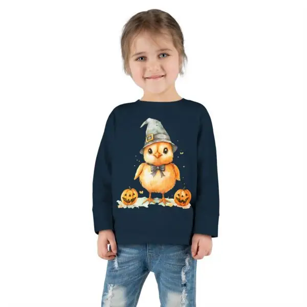 Tiny Witch Chick Toddler Long Sleeve Halloween Tee - Image 24