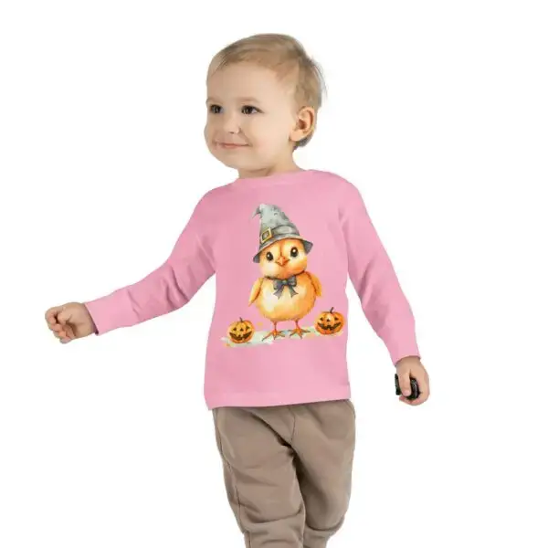 Tiny Witch Chick Toddler Long Sleeve Halloween Tee - Image 27