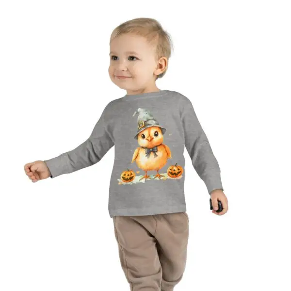 Tiny Witch Chick Toddler Long Sleeve Halloween Tee - Image 7