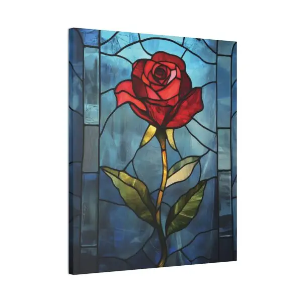 Enchanted Bloom Beauty and the Beast Stained Glass Rose Canvas Stretched, 0.75" - Image 38