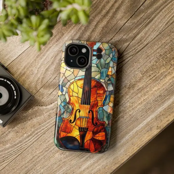 Virtuoso Stained Glass Violin Magnetic Tough Case for iPhone and Samsung