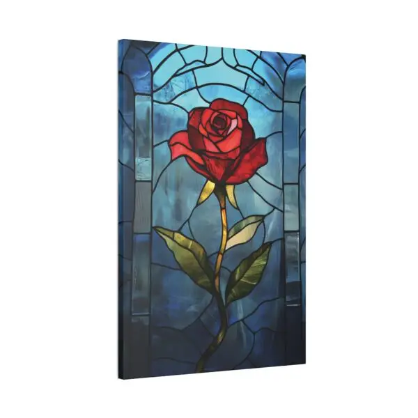 Enchanted Bloom Beauty and the Beast Stained Glass Rose Canvas Stretched, 0.75" - Image 42