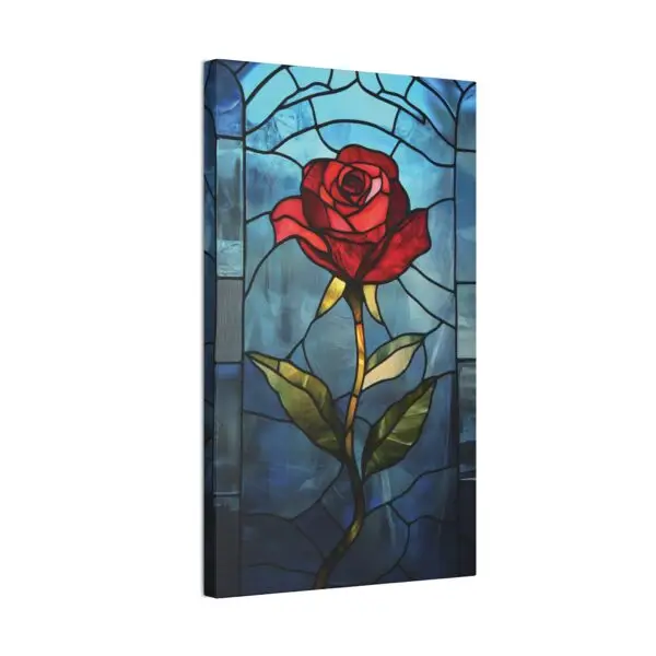 Enchanted Bloom Beauty and the Beast Stained Glass Rose Canvas Stretched, 0.75" - Image 26