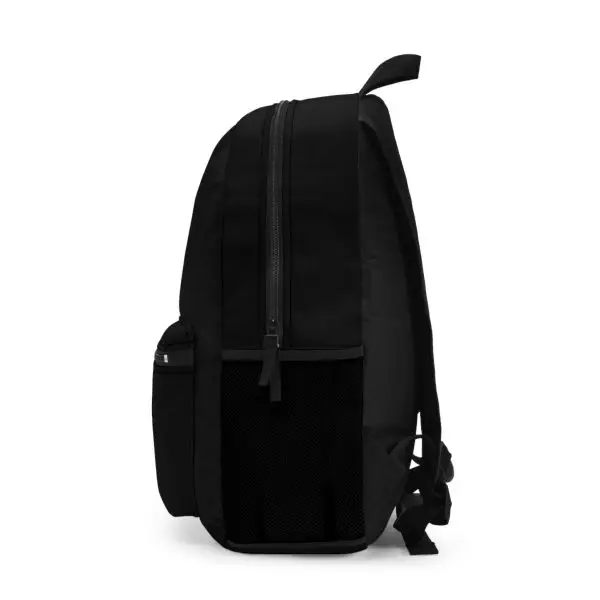 Black Fractal Feline Backpack – Whimsy Meets Function, Trendy School Bag, Cat Lover Gift, Unique Travel Pack, Kids' Backpack with Art Design - Image 3