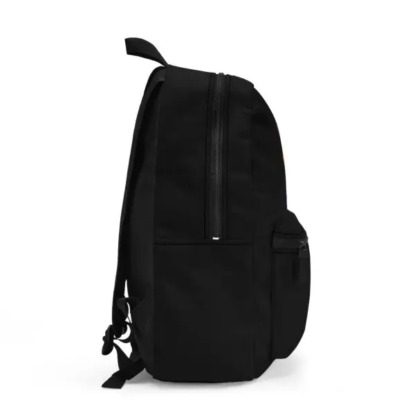 Black Fractal Feline Backpack – Whimsy Meets Function, Trendy School Bag, Cat Lover Gift, Unique Travel Pack, Kids' Backpack with Art Design - Image 2